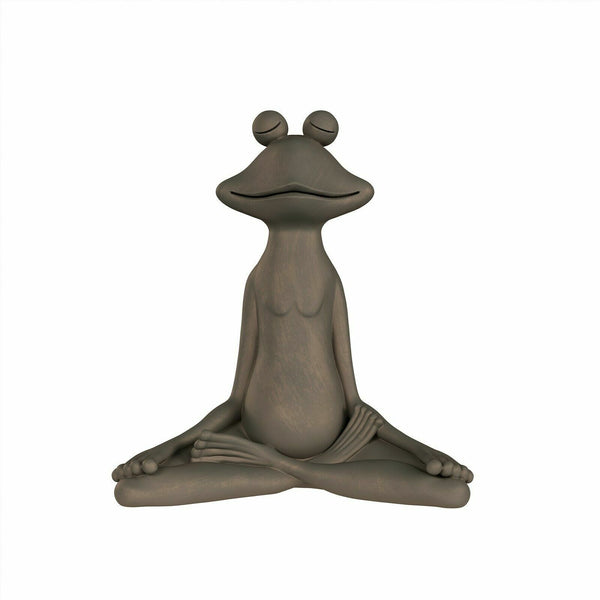 Garden Frog Statue Zen Meditating Sitting Figurine Lawn Ornament 7 In Outdoor