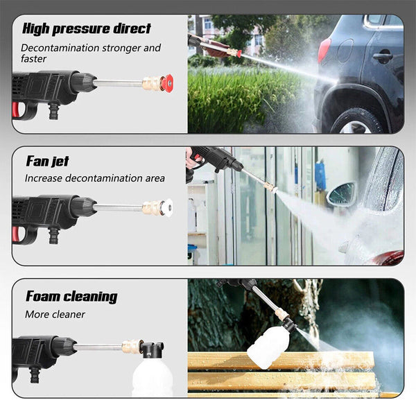 19000RPM Cordless Electric High Pressure Washer Water Gun Spray Car Cleaner 260W